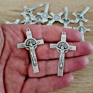 wholesale lot bulk 5, 10, 20 pcs st Benedict cross, crucifix cross saint Benedict