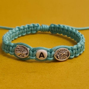 Personalized bracelet, st Michael / angel Guardian custom bracelet, catholic gift kids boy women men