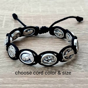 Pulsera personalizada de Todos los Santos, pulsera católica, pulsera de cordón anudado