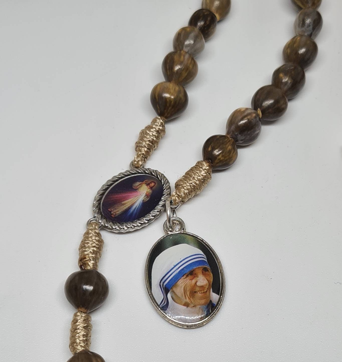 Mother Teresa of Calcutta Rosary With Jobs Tears Natural Beads, Padre ...