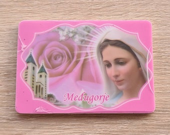 Katholischer Magnet Mary Medjugorje Religiöser Magnet 8 × 5,5 cm Heiliger Magnet aus Medjugorje