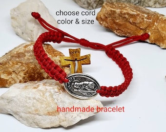 ST JUDE BRACELET, Saint Jude bracelet, st Jude medal, handmade adjustable bracelet, holy bracelet, religious jewelry from Medjugorje