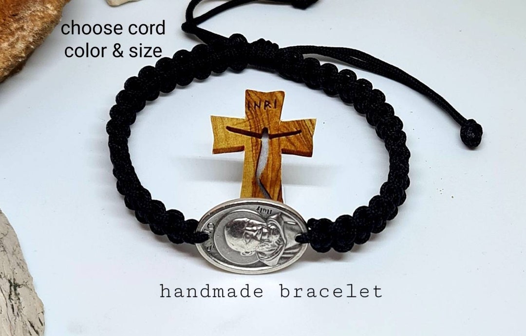 Padre Pio Stainless Steel Rosary Bracelet in Gemstones Womens Fashion  Jewelry  Organizers Bracelets on Carousell