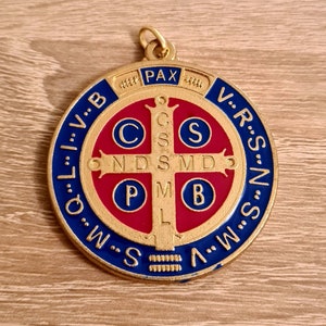 St Benedict medal, xl medal, San Benito, Saint Benedict medal, Christian medal