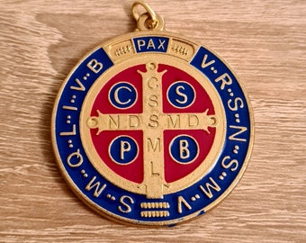 St Benedict medal, xl medal, San Benito, Saint Benedict medal, Christian medal