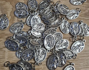 Wholesale St Michael / Angel Guardian medals, lot bulk medals 30, 50, 100 pcs