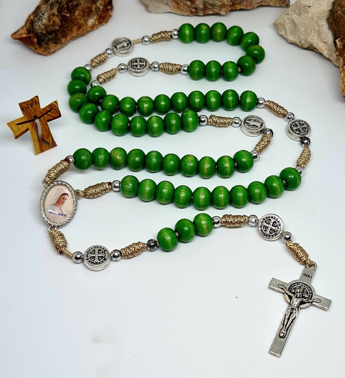Wooden Rosary beads 8mm handmade chaplet catholic Gift Etsy