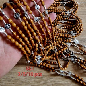 GROßHANDEL traditionelle Rosenkränze, handgemachter Medjugorje Rosenkranz, Set 3, 5, 10 Stück Rosenkränze