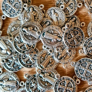 wholesale center rosary ST BENEDICT MEDALS box 10, 20, 30 pcs, Holy medals, catholic medals