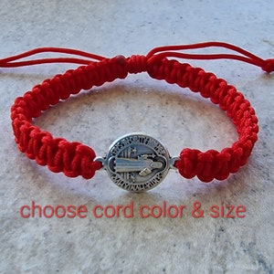 Saint Benedict bracelet, cord bracelet