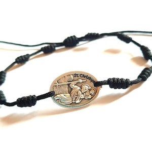 ST CHRISTOPHER Bracelet, medal Saint  Christopher, Travel saint, Catholic gift Women Men, Religious Jewelry from Medjugorje