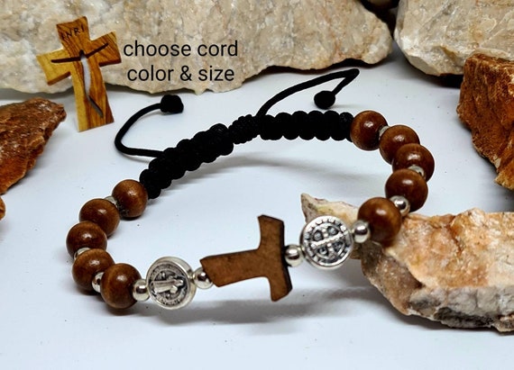 Catholic Saints Bracelet - Handmade In Medjugorje With St Christopher, Virgin Mary & St Benedict Medals - View #4