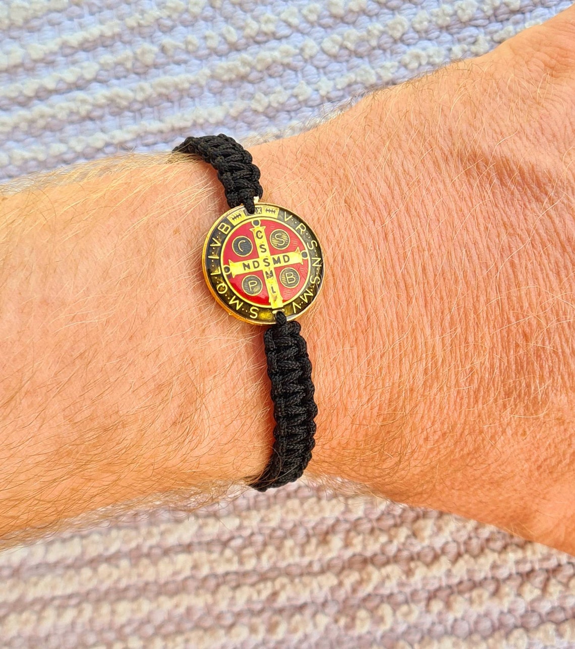 ST BENEDICT BRACELET handmade Knotted Adjustable bracelet Etsy