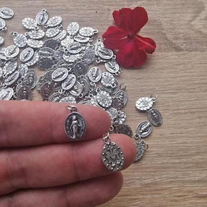 wholesale MIRACULOUS MEDALS BOX 20, 50, 100, 200, 500 pcs, Regina sine labe orginali concepta opn, medals Italy