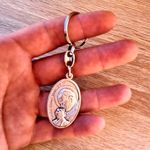 Sant Pope John Paul II Schlüsselbund , katholisches Geschenk, christlicher Schlüsselbund, Jungfrau Maria Medjugorje Anhänger