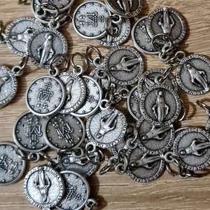 wholesale MIRACULOUS MEDALS BOX 10, 20, 50, 100, 200 pcs, Regina sine labe orginali concepta opn, medals Italy
