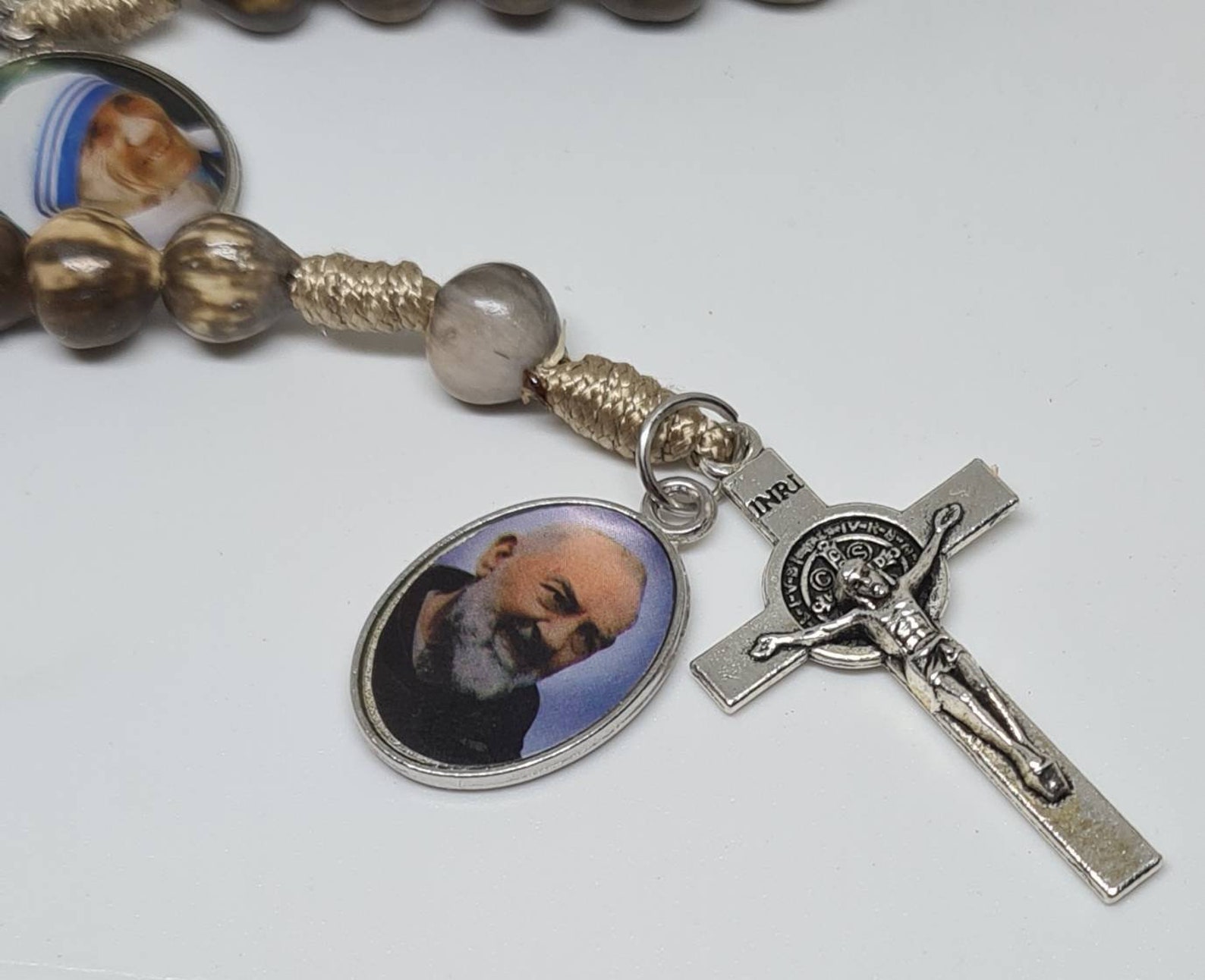 Mother Teresa of Calcutta Rosary With Jobs Tears Natural Beads, Padre ...