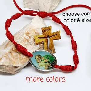 ST JOSEPH BRACELET, handmade adjustable catholic bracelet, christian  bracelet, knotted cord blessing bracelet