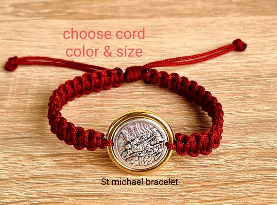 Buy Handmade St Michael Bracelet, All Saints Charms Medals, Adjustable  Jewelry, Catholic Gift Baptism Online in India - Etsy