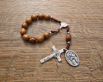 Saint Christophe pour voiture chapelet, un chapelet dix ans auto chapelet, mécène de voyage voiture accessoires cadeau catholique bijoux religieux Medjugorje
