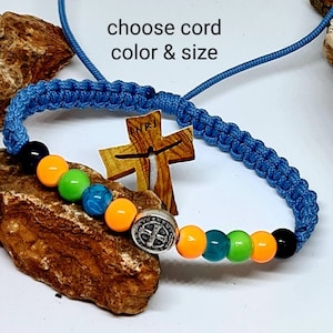 Handmade CATHOLIC BRACELET, St Benedict bracelet, bracelet of st Benedict, Christian bracelet