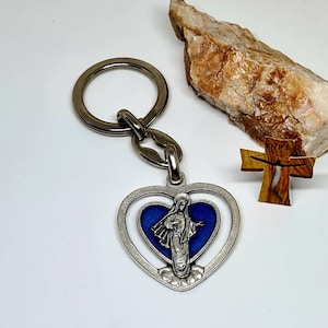 JUNGFRAU MARIA MEDJUGORJE Schlüsselanhänger , Anhänger für Schlüssel Jungfrau Maria Herz, bitte für uns katholische Geschenk Frauen und Mann aus Medjugorje