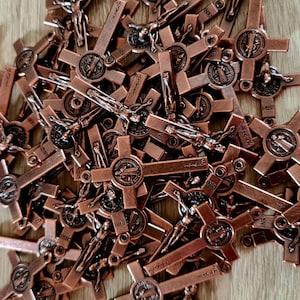 wholesale lot bulk 10, 20, 50 pcs st Benedict cross, crucifix cross saint Benedict