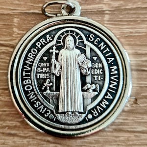 St. Benedikt Medaille, lose 1, 2, 5, 10 Stück, XL Medaille, San Benito, St. Benedikt Medaille, christliche Medaille Schlüsselanhänger