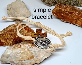 ST JUDE BRACELET, Saint Jude simple bracelet, st Jude medal, handmade adjustable bracelet, holy bracelet, religious jewelry from Medjugorje