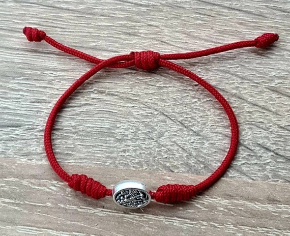 ST MICHAEL the Archangel Angel Guardian Bracelet, Knotted Cord