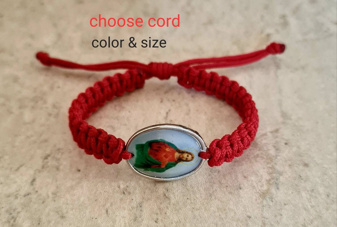 Sacred Heart Jesus Bracelet Sacred Heart Bracelet Catholic Etsy