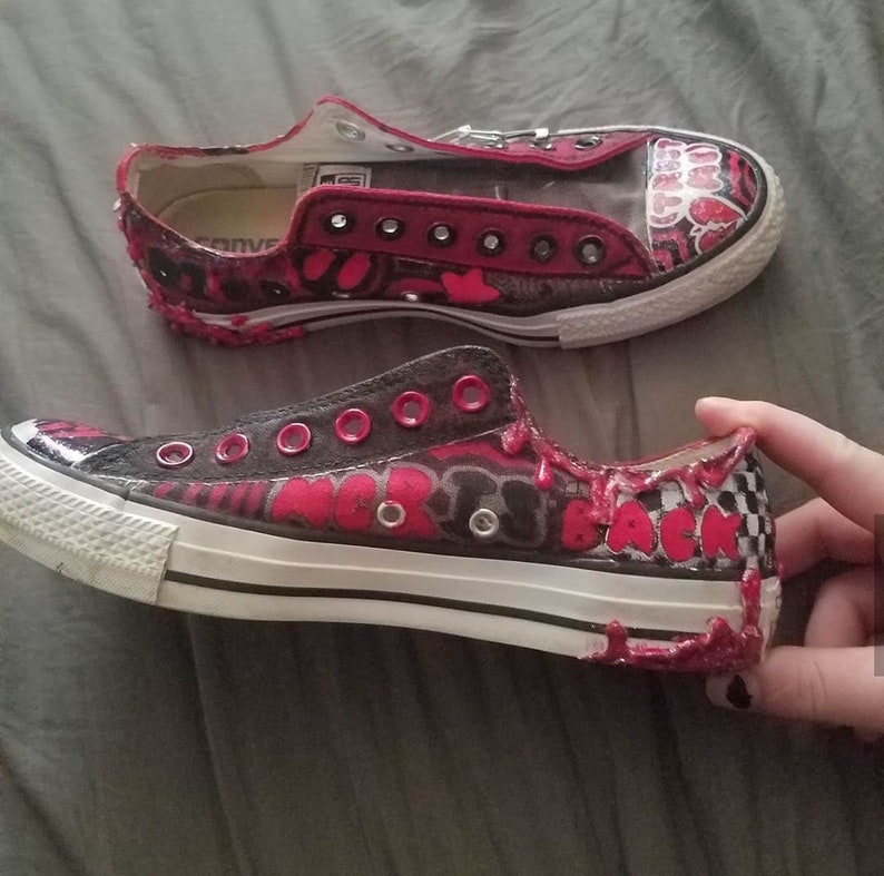 Emo Never Died converse low top custom shoes Etsy Emo Never Died converse low top custom shoes Etsy