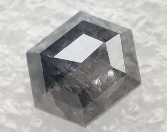 2.16 Ct / 1 Pcs Natural Hexagon Diamond,Loose Diamond,Light Grey Color Diamond,Salt and Papper Diamond,Jewelry Ring Stone  8.62M×3.72M×6.78M