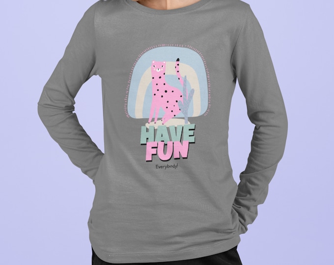 Have fun Cheetah Long and Short Sleeve kids T-shirt for Boys and Girls