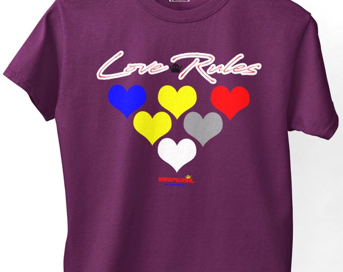 Immperialwear Love Rules Multi-Colored Short-Sleeve Unisex T-Shirt
