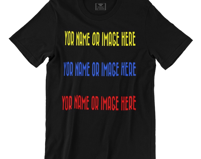 Unisex Cotton T-Shirt ,Name, Phrase & Number Customization