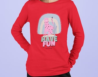 Have fun Cheetah Long and Short Sleeve kids T-shirt for Boys and Girls