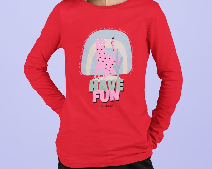 Have fun Cheetah Long and Short Sleeve kids T-shirt for Boys and Girls