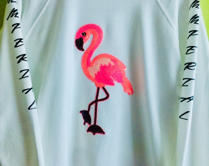 Lightweight Loopback Terry Crew Female Flamingo Sweatshirt
