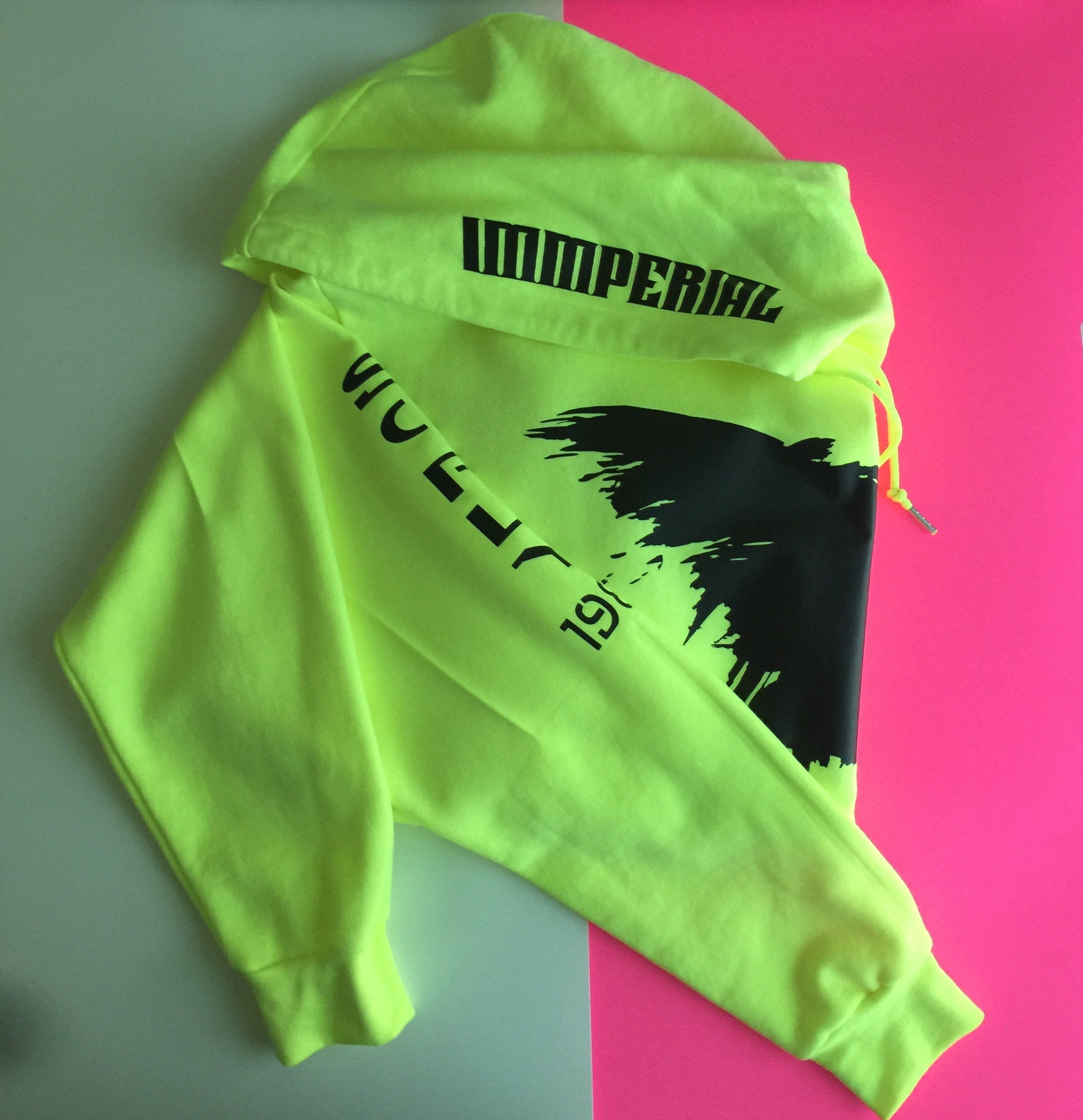 Neon green designer hoodie discount