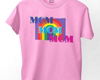 Immperial Wear Mom & Dad Rainbow Graphic kids T-shirt