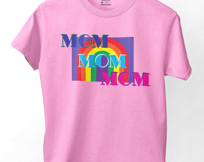 Immperial Wear Mom & Dad Rainbow Graphic kids T-shirt