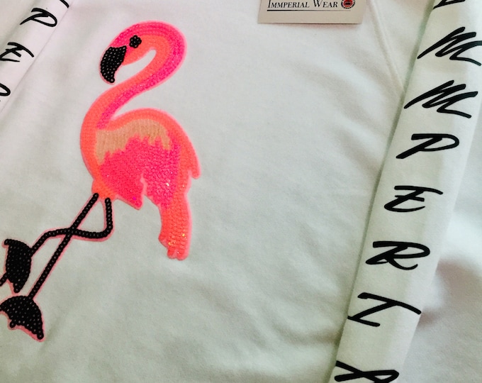 Lightweight Loopback Terry Crew Female Flamingo Sweatshirt