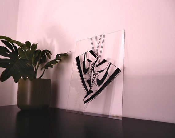 Clear Acrylic Vinyl Plaque Sneaker 