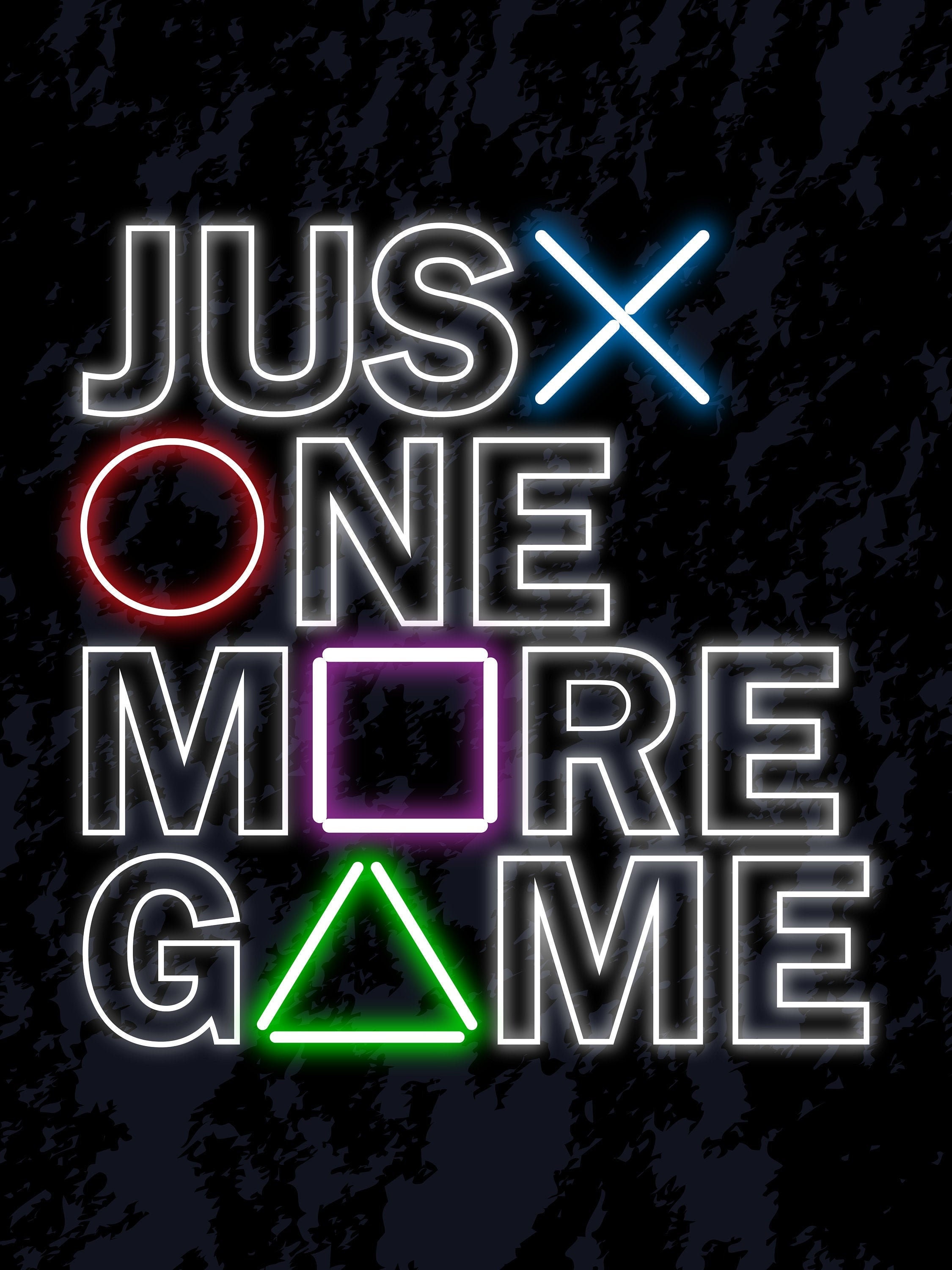 Just One More Game Poster PLAYSTATION Wall Art Video Game Poster