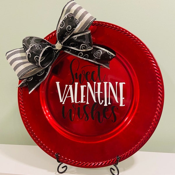 Valentine’s Day Plate Decor for home, party or gift