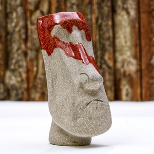 Moai Stein Lava Tiki Becher / Tiki Becher / einzigartiger handgemachter Keramik Becher / Tiki Kultur Liebhaber / Becher Skulptur / Cocktail Becher / Tiki Bar Ausstattung