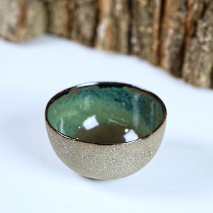 Matcha Ocean Bowl / tazón de cerámica / decoración del hogar / tazón pequeño - 2 piezas