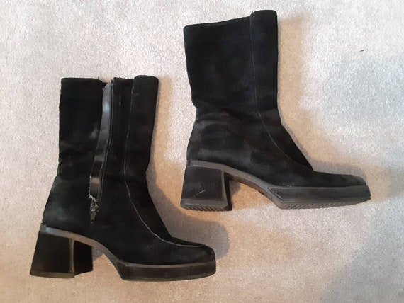 Black Suede Hush Puppies GoGo Boots