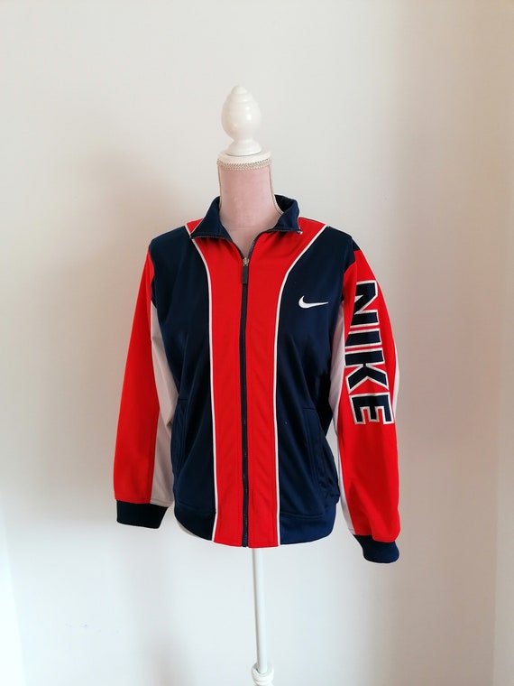 Vintage Nike tracksuit jacket, Track Jacket Zip Up Sw… - Gem